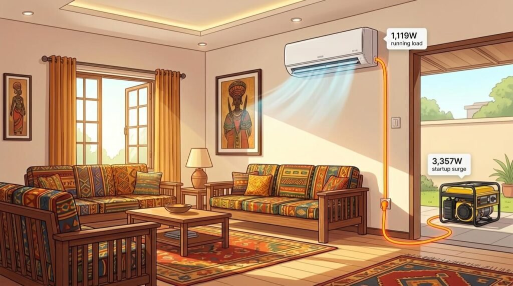 Calculating your AC Running Load and Startup Surge requirement