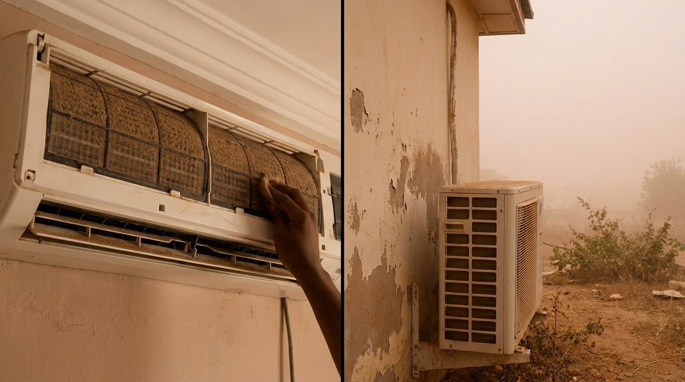 how harmattan dust affects air conditioners in Nigeria