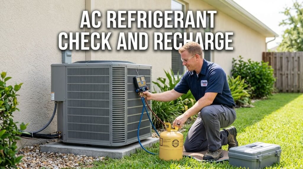 AC Refrigerant check and recharge