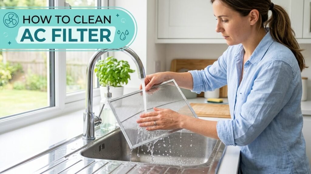 how to wash your AC filter with water